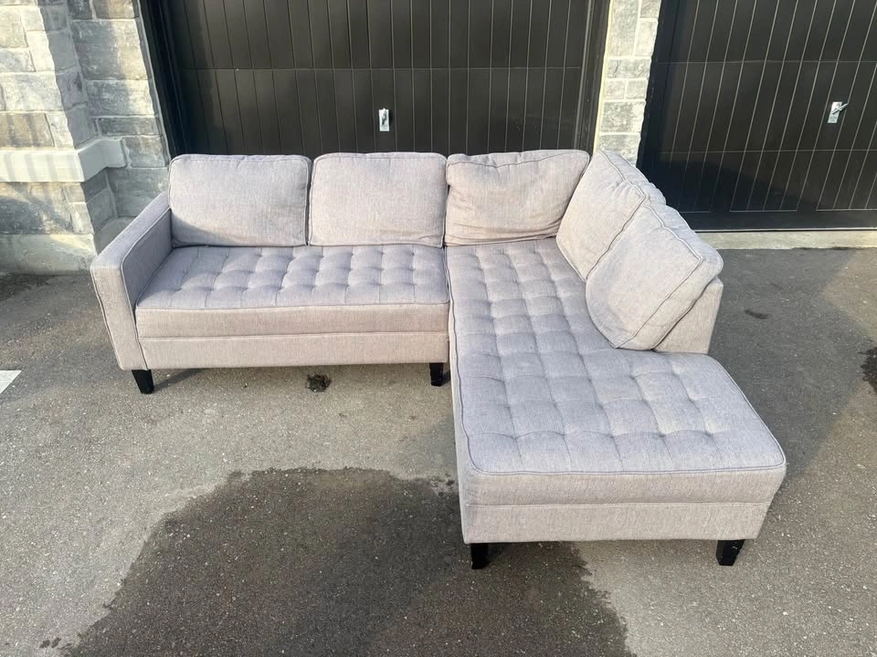 Large Grey Sectional Sofa with Chaise - Free Delivery - photo 2