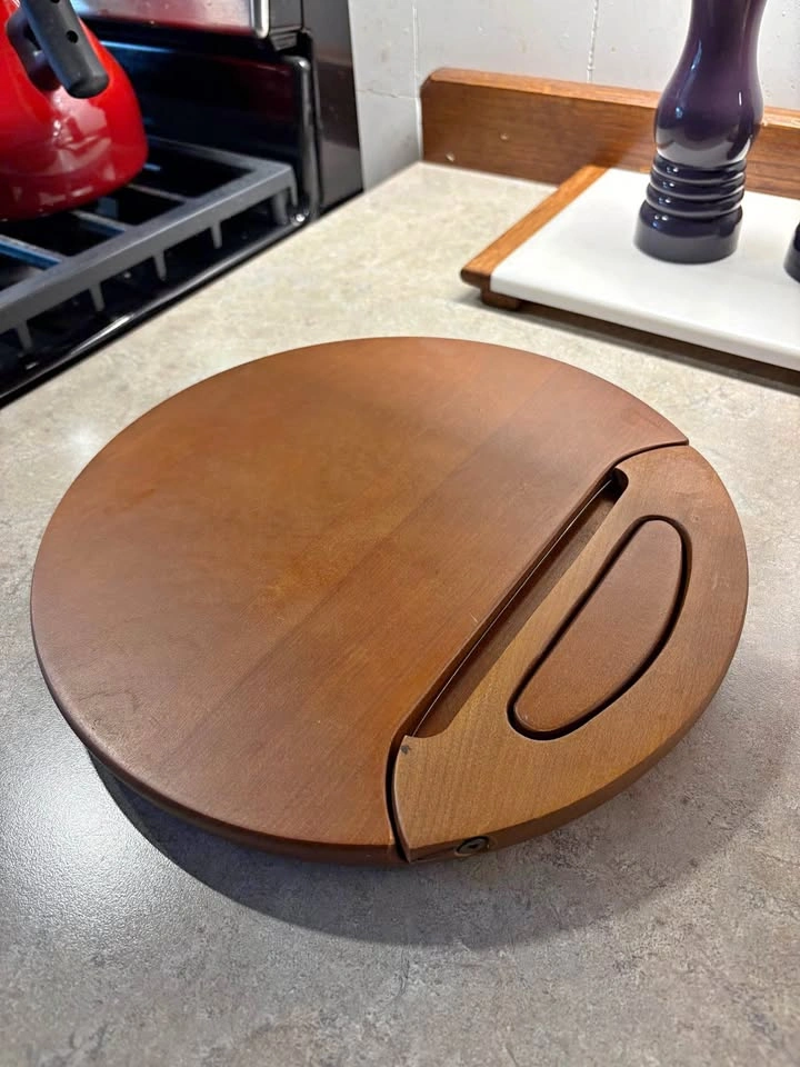 Vintage Baribocraft Canada Mid-Century Wooden Cheese Board