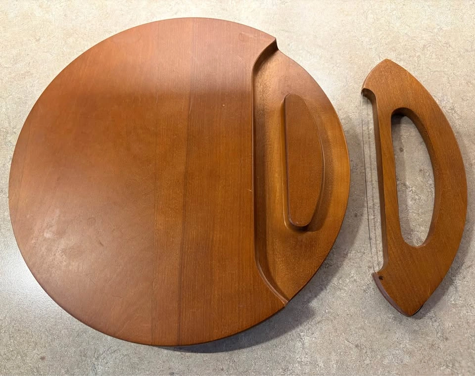 Vintage Baribocraft Canada Mid-Century Wooden Cheese Board - photo 2