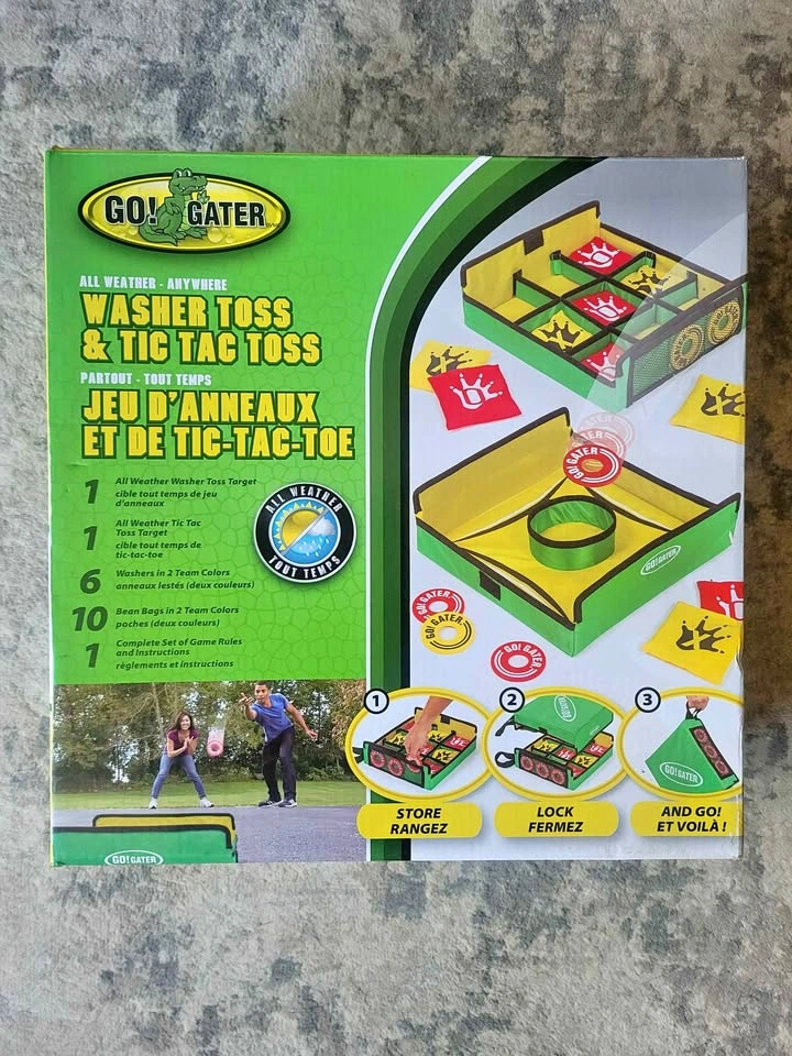 BRAND NEW Go! Gater 2-in-1 Washer Toss & Tic Tac Toss Set