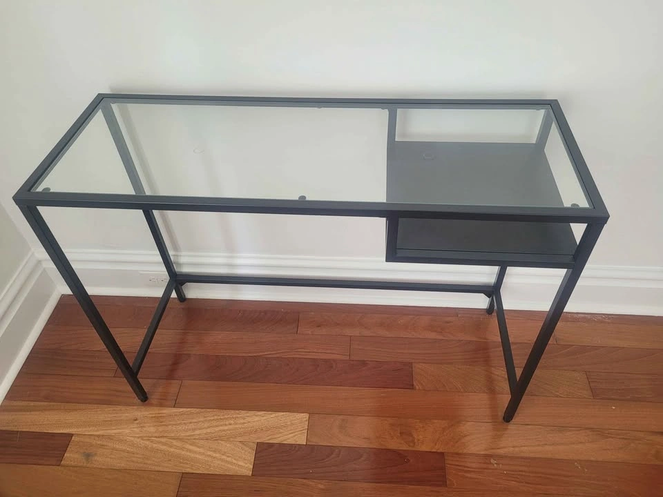 IKEA VITTSJÖ Glass Console Table & Laptop Desk