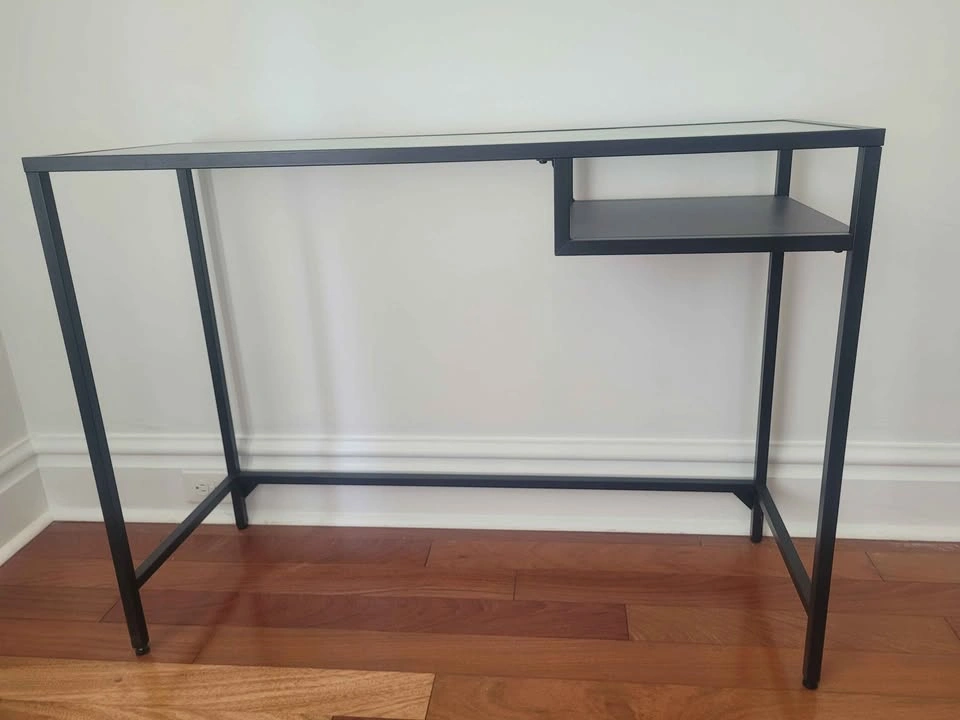 IKEA VITTSJÖ Glass Console Table & Laptop Desk - photo 4