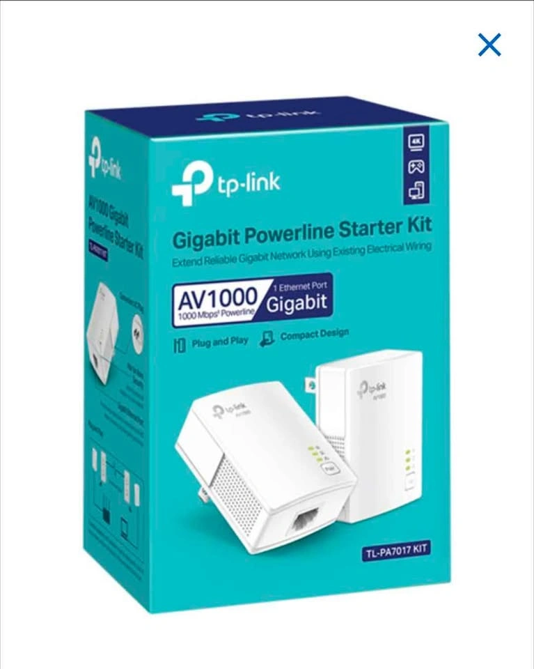TP-Link AV1000 Gigabit Powerline Kit (TL-PA7017 Kit)
