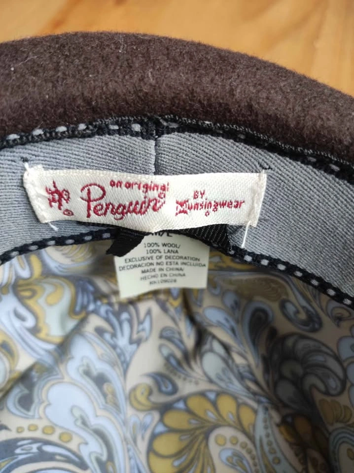Original Penguin Brown Wool Fedora Hat - photo 4
