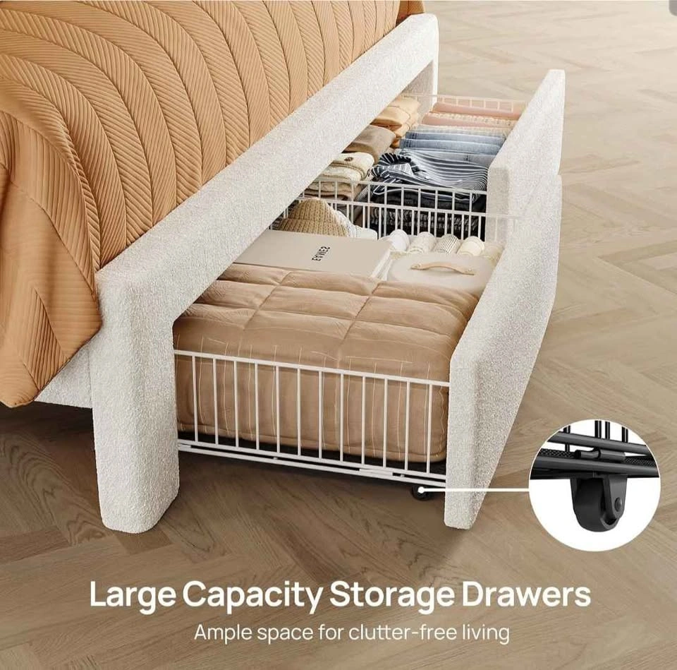 Rolanstar Queen Bed Frame with Drawers and LED Lights - photo 4