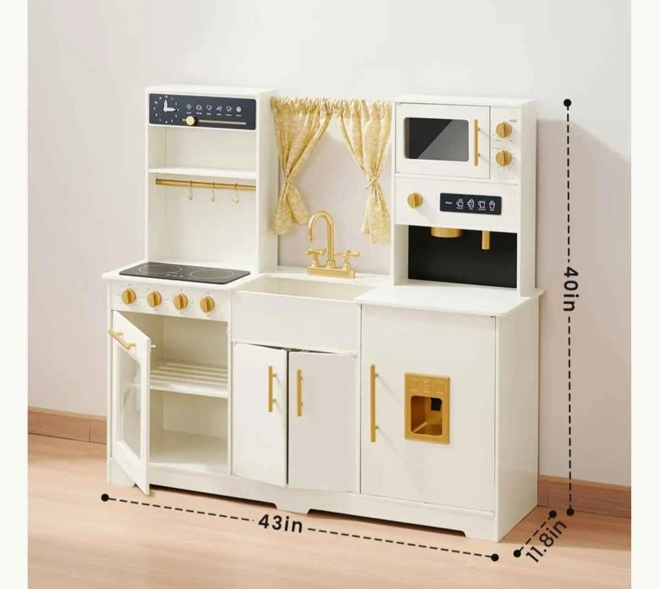Tiny Land® Iconic Wooden Play Kitchen – Cream Pretend Cooking Se - photo 2