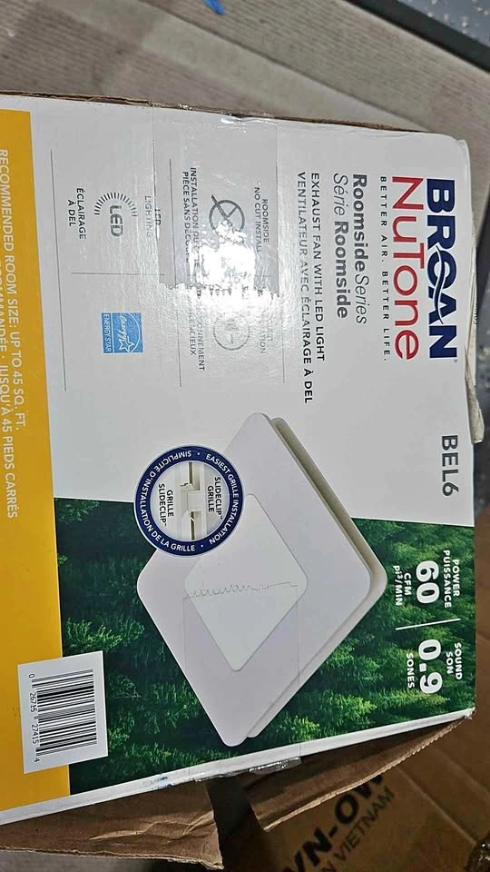 Broan nuTone exhaust fan with led light 60cfm