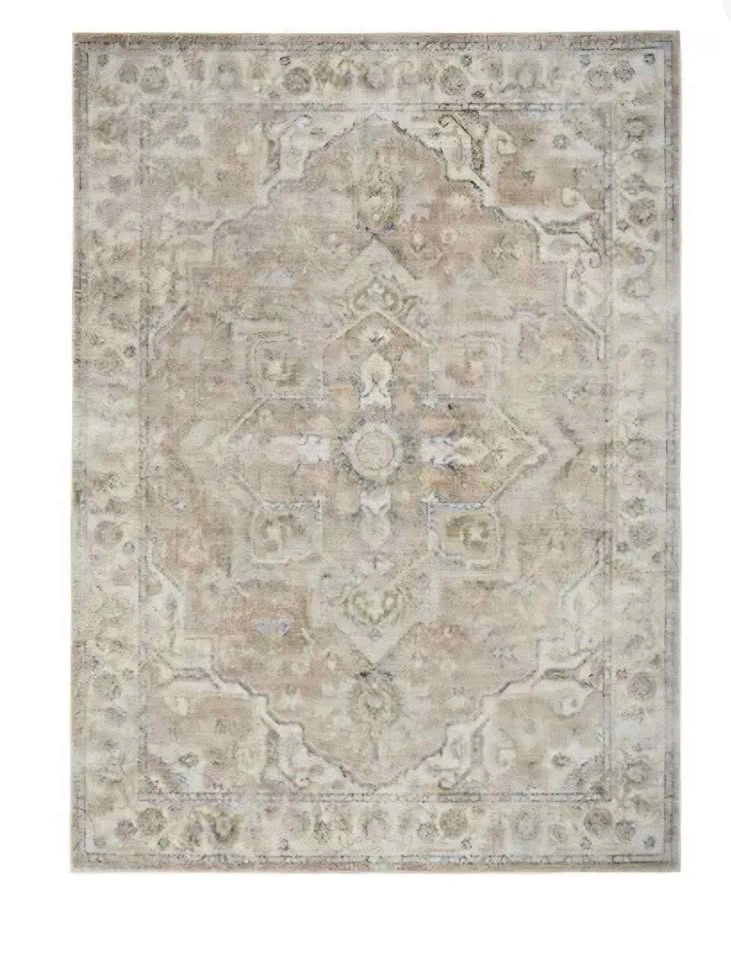 Nourison Astra Machine Washable 4' x 6' Beige Vintage Rug