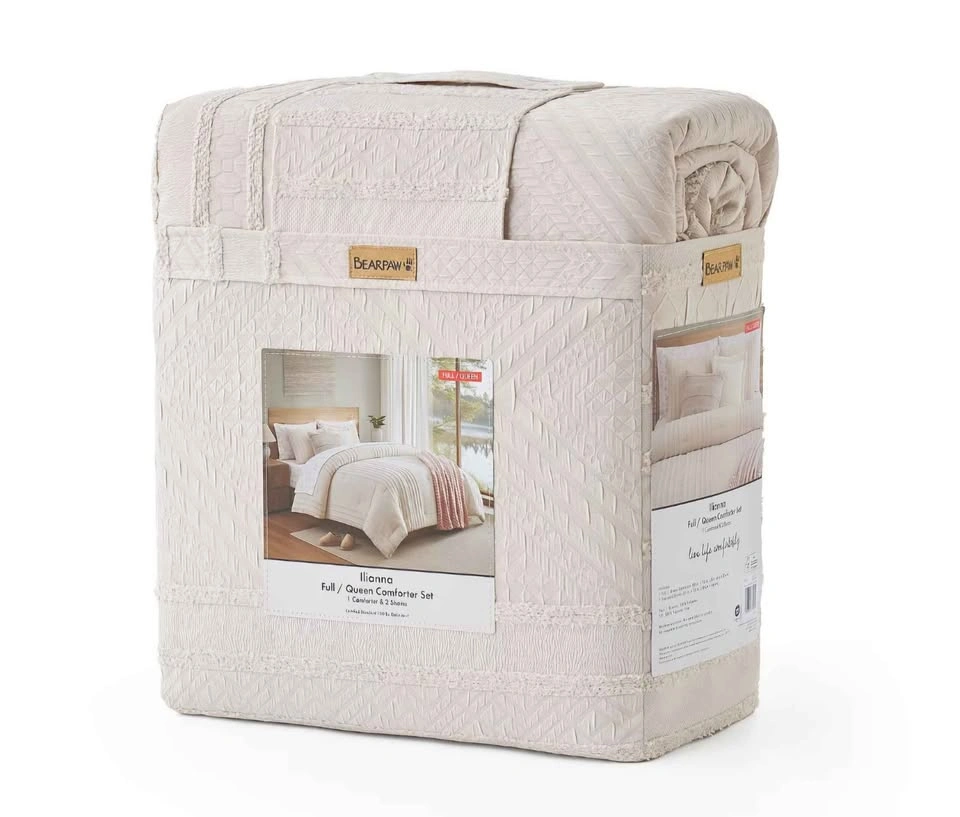 Bearpaw Illianna Tufted Comforter Set with Shams Full/Queen beig - photo 3