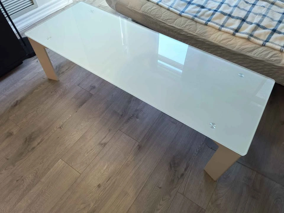 White Glass Top Coffee Table - photo 2