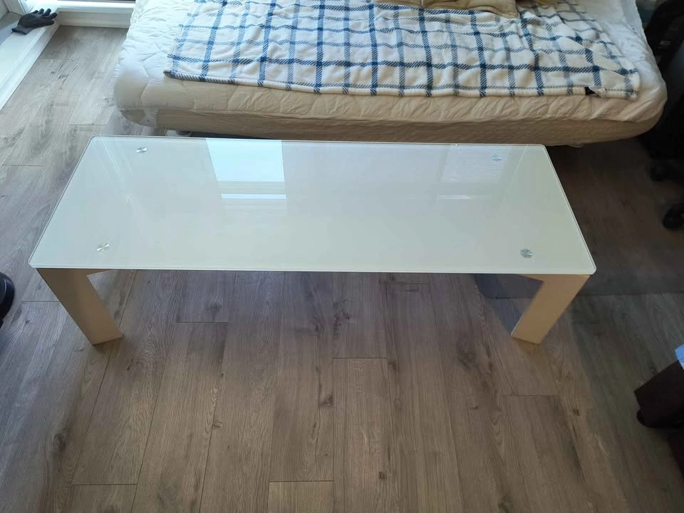 White Glass Top Coffee Table - photo 3