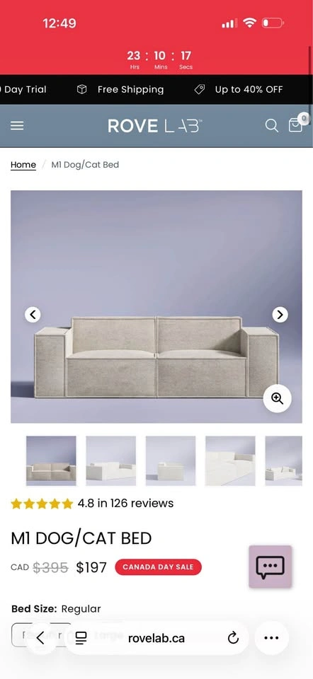 Rove Lab Large M1 Dog Couch