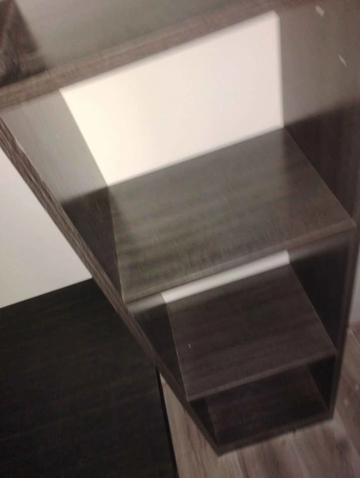 Moving Sale: Dark Wood-Grain Desk and Bookcase Set - photo 3