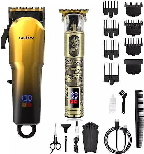 Sejoy Professional Rechargeable Hair Clipper Set – Gold (SEALED)