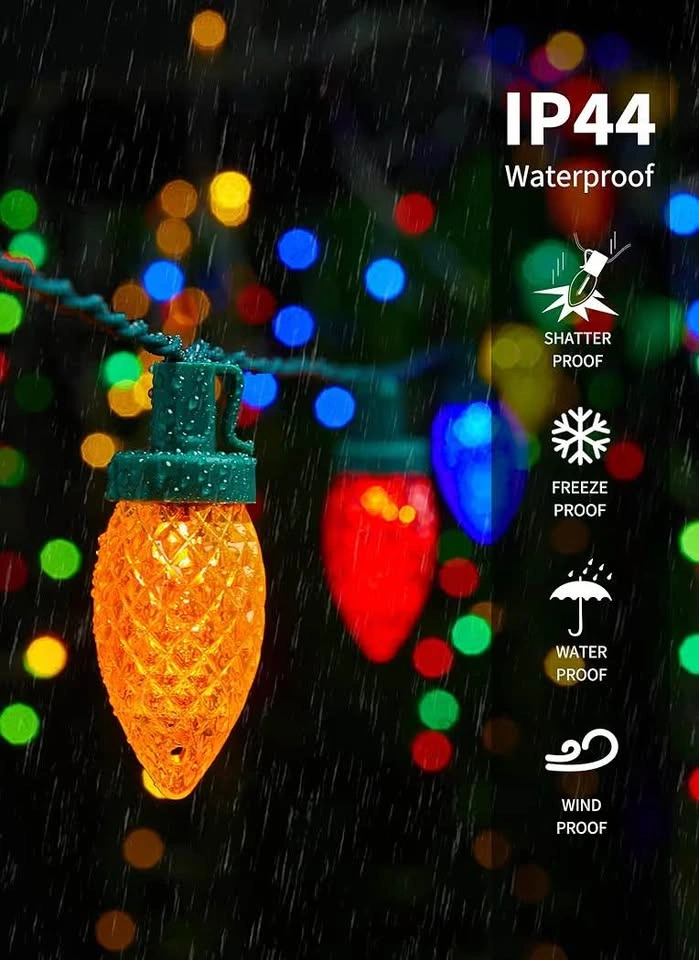 C9 LED Outdoor Christmas Lights – 81 Ft, 100 LEDs - photo 3