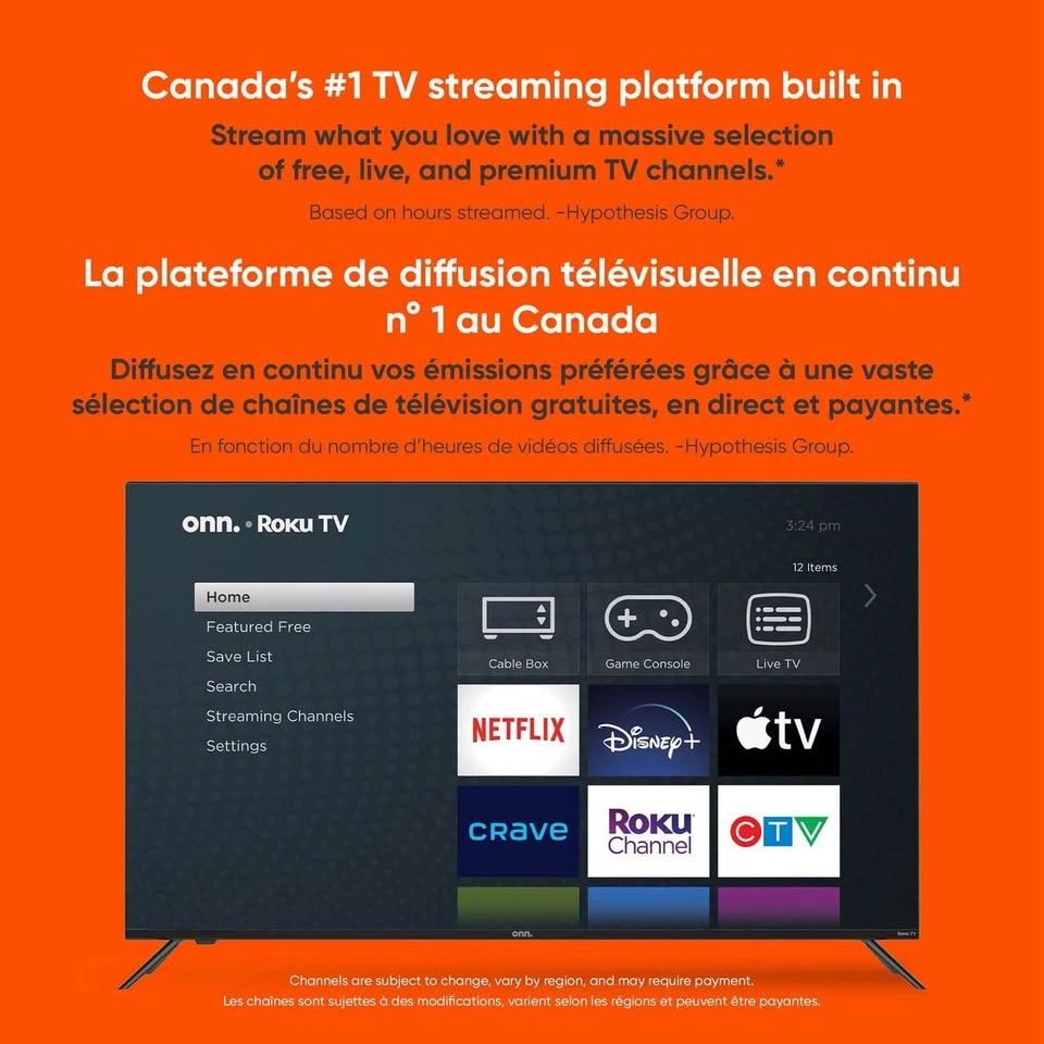 onn. 32” HD Roku Smart TV – 720p | 3 HDMI - photo 3