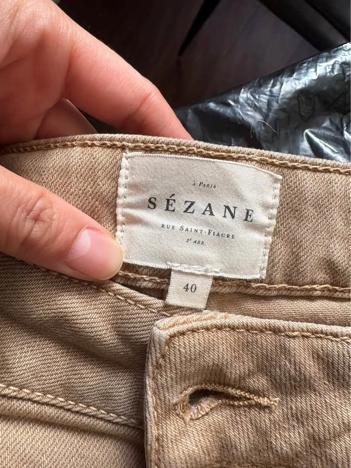 Sézane Tan Pleated Trousers Size 40 - photo 4