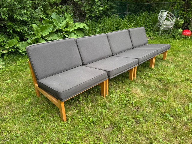 Modular Indoor/Outdoor Oak Lounge Chairs - photo 3