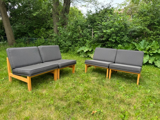 Modular Indoor/Outdoor Oak Lounge Chairs - photo 5