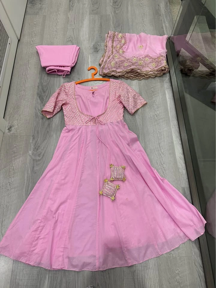 Indian cotton anarkali suit - photo 2