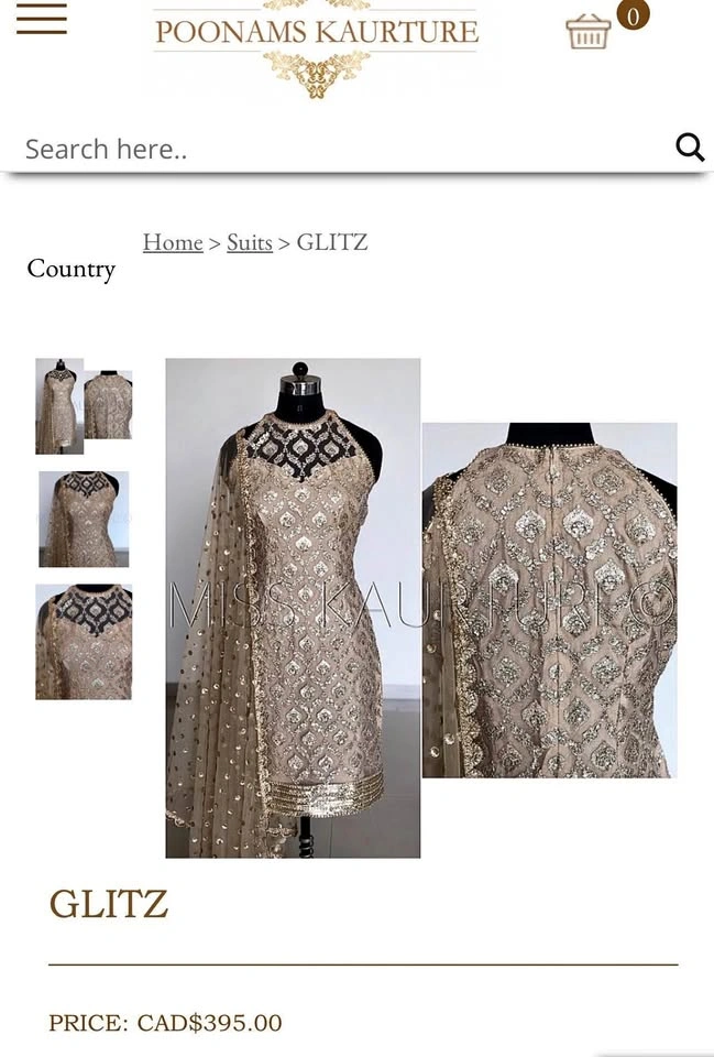 Poonams kaurture Indian suit