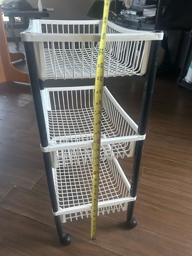 3-Tier plastic Wire Basket Cart - photo 2