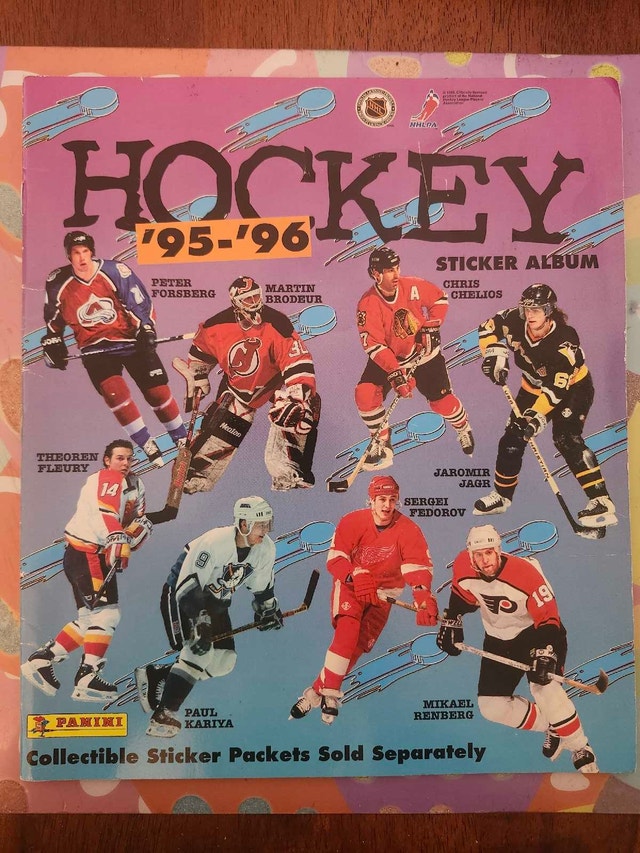 1995-96 NHL Panini Sticker Album Jagr Forsberg Brodeur