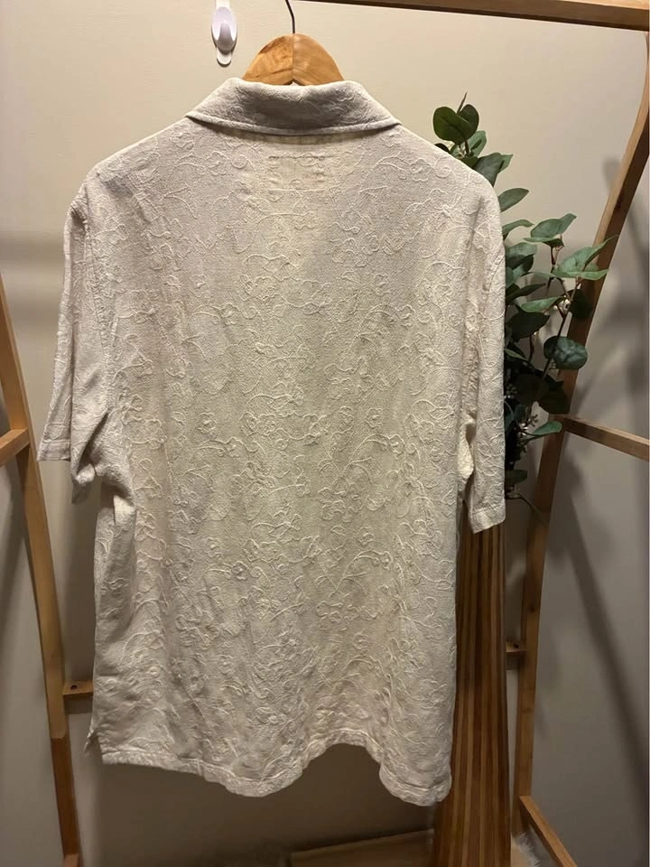 FOLK Cream Embroidered Shirt size XL - photo 4