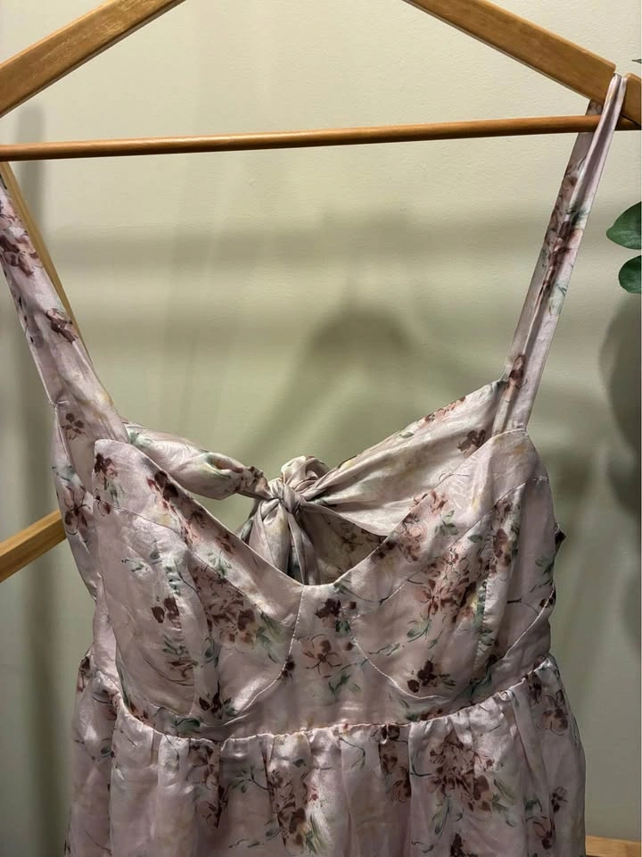 Lulus Pink Floral Dress size Large - photo 3
