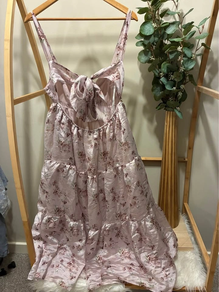 Lulus Pink Floral Dress size Large - photo 5