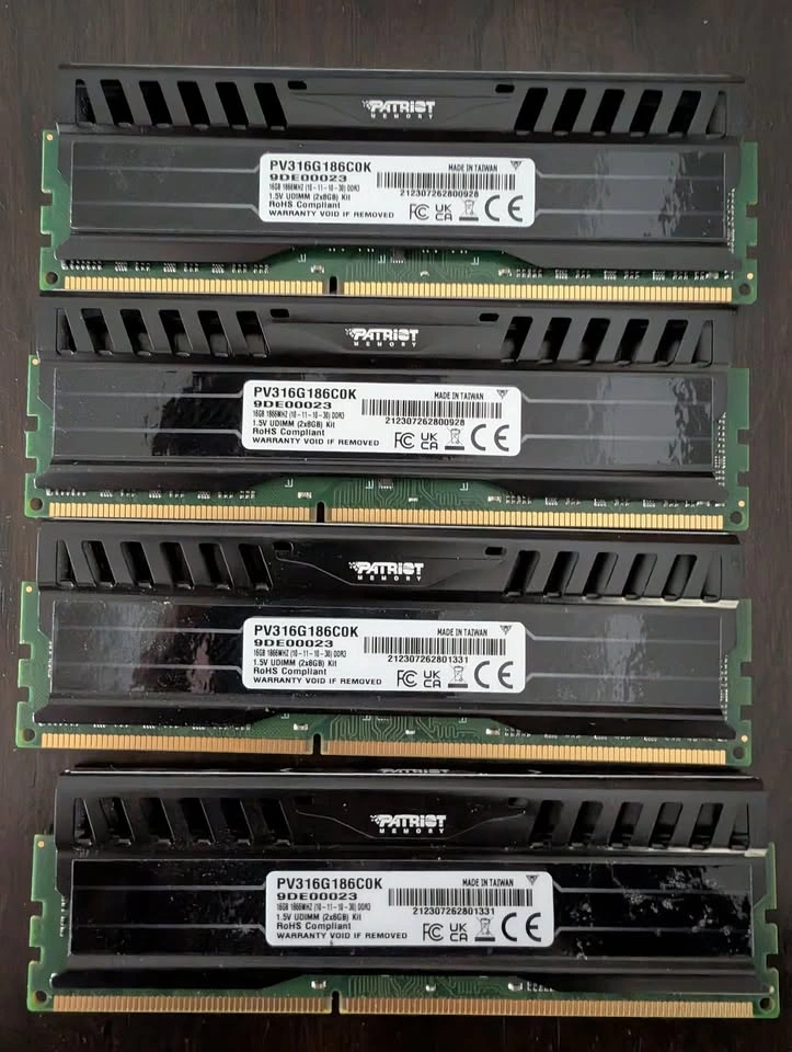 Patriot Memory Viper 3 32GB (4x8GB) DDR3 1866MHz RAM Kit - photo 2