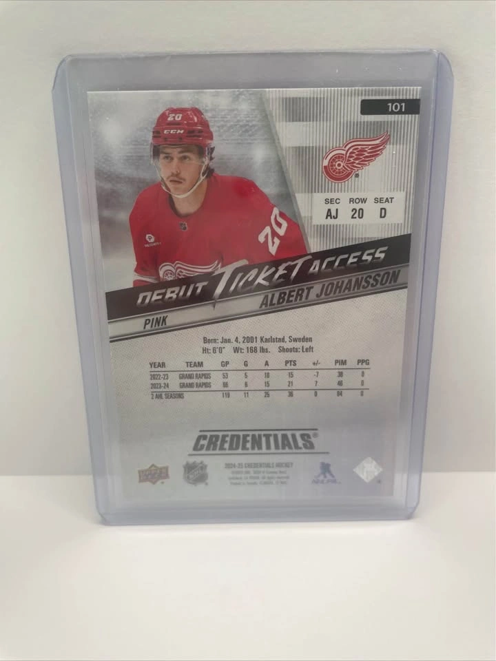 Albert Johansson Rookie Card /50 - Credentials Debut Ticket Acce - photo 2