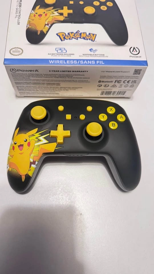 New - PowerA Wireless Controller Pikachu Pokemon Nintendo Switch - photo 2
