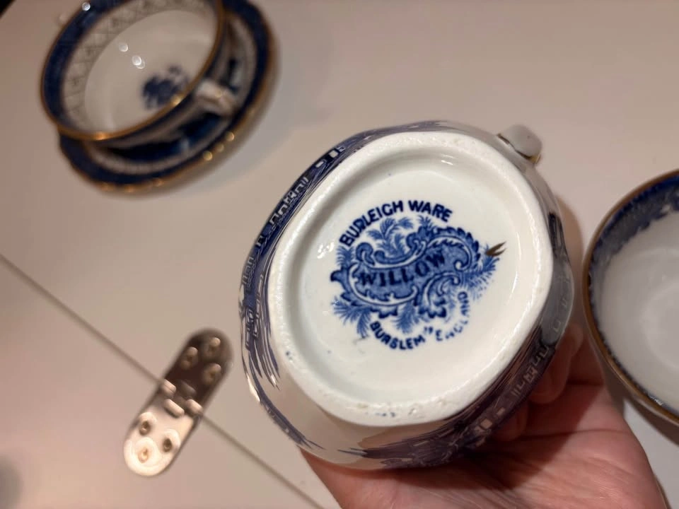 Vintage Burleigh Ware Willow Pattern Tea Set – Made in England - photo 4