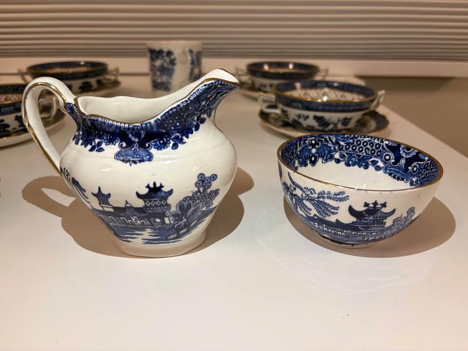 Vintage Burleigh Ware Willow Pattern Tea Set – Made in England - photo 5