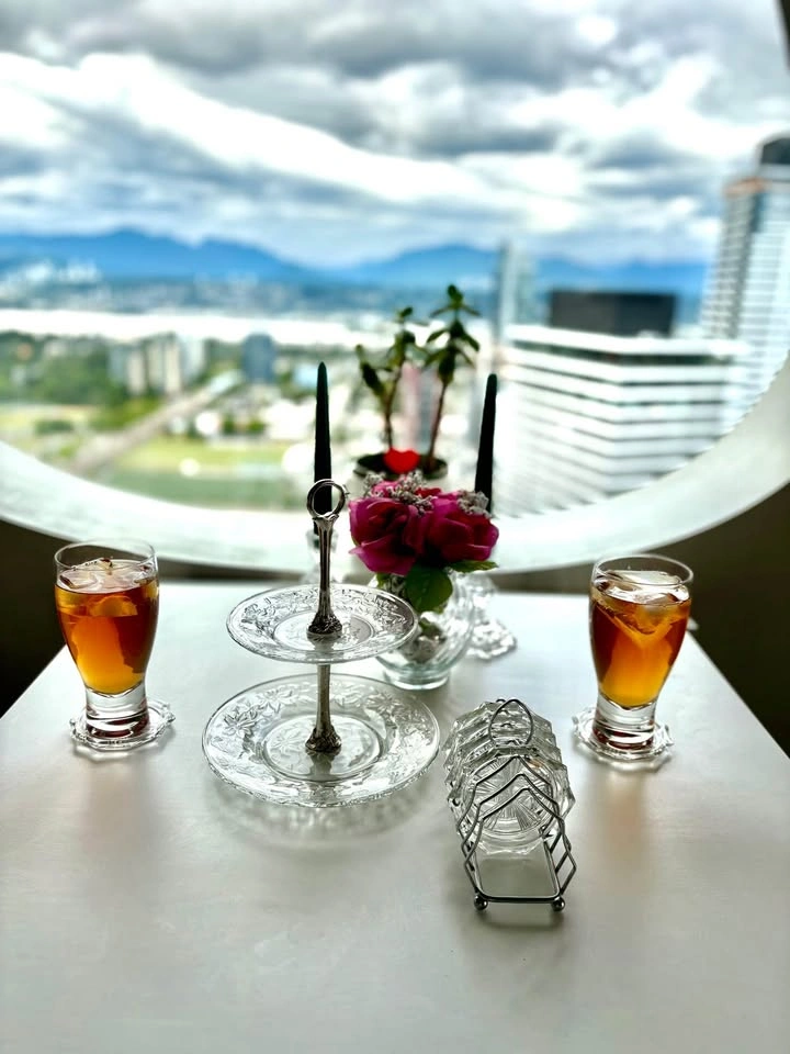 Vintage Clear Glass Coasters Set with Holder - photo 4