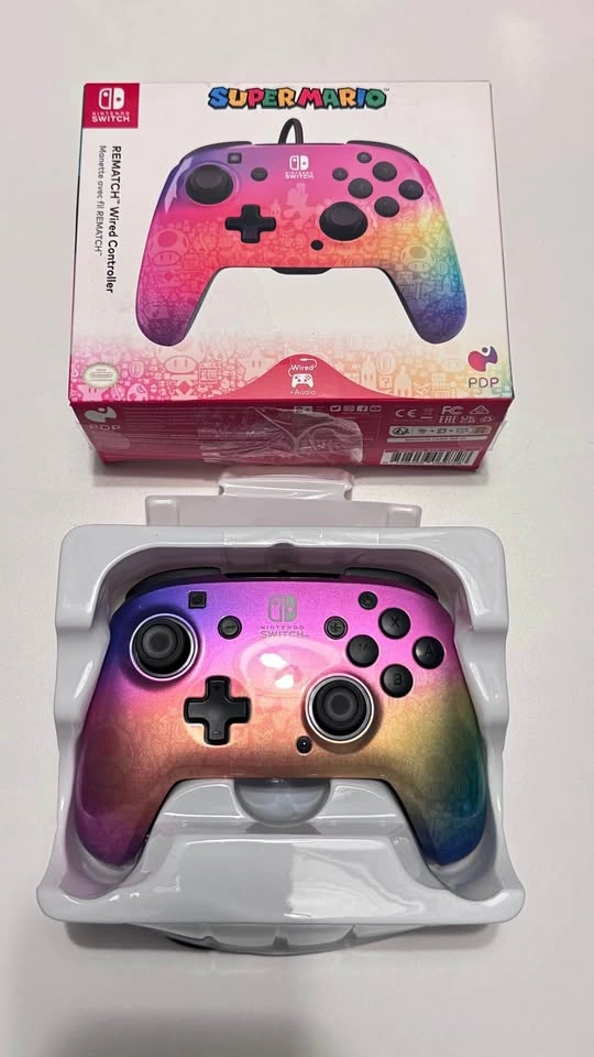 New - PDP REMATCH Wired Controller Super Mario Nintendo Switch