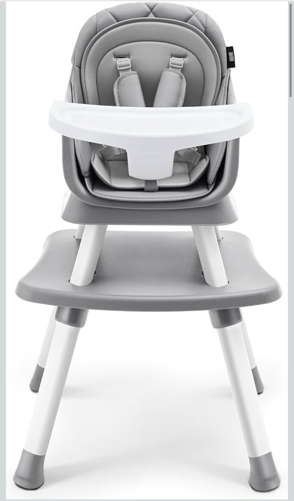 HARPPA Moro Convertible Baby High Chair Gray Removable Tray