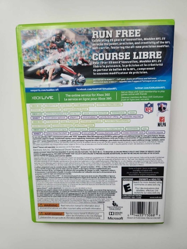 Madden NFL 25 (Microsoft Xbox 360, 2013) Video Game - photo 2
