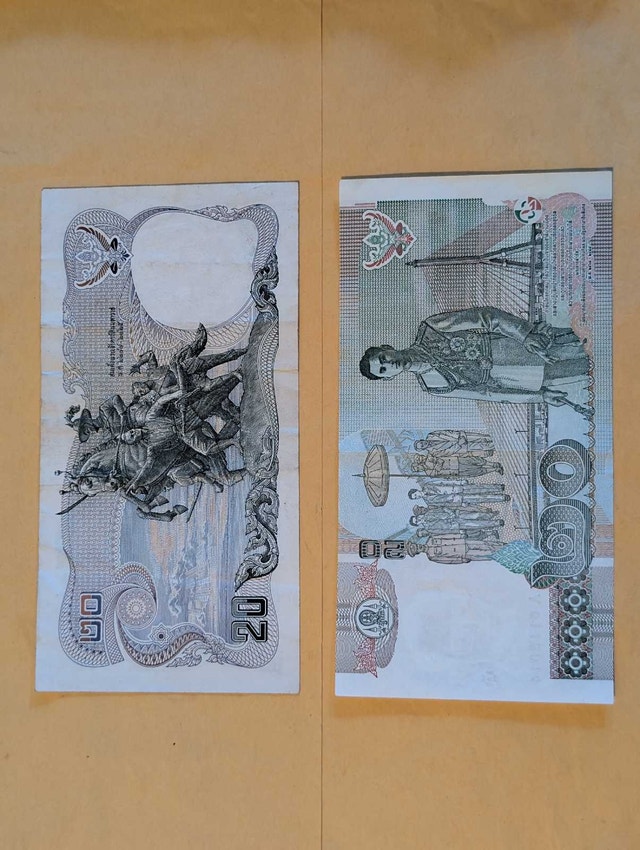 Thailand 20 Baht Pair – Cycled Notes Being Replaced