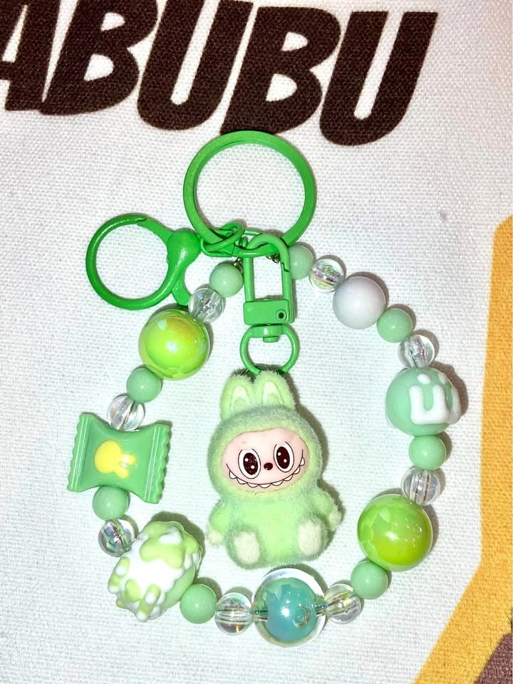 Cute Labubu Keychain - green