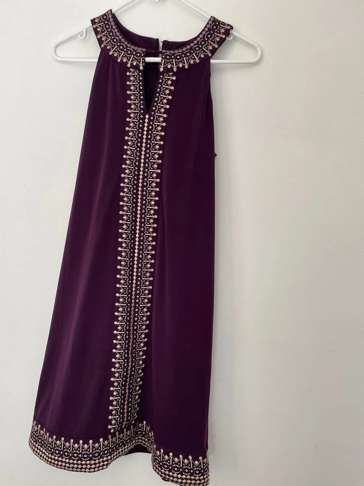 Purple Embroyded Le Chateau Dress