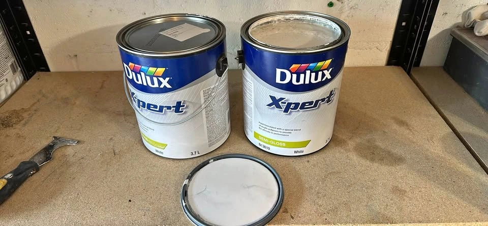 Paint New 2 Full Gallons Latex Semi Gloss - Delicate White