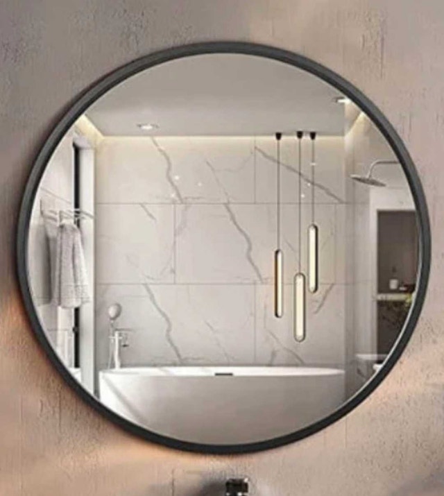 36 inch black round mirror - photo 2