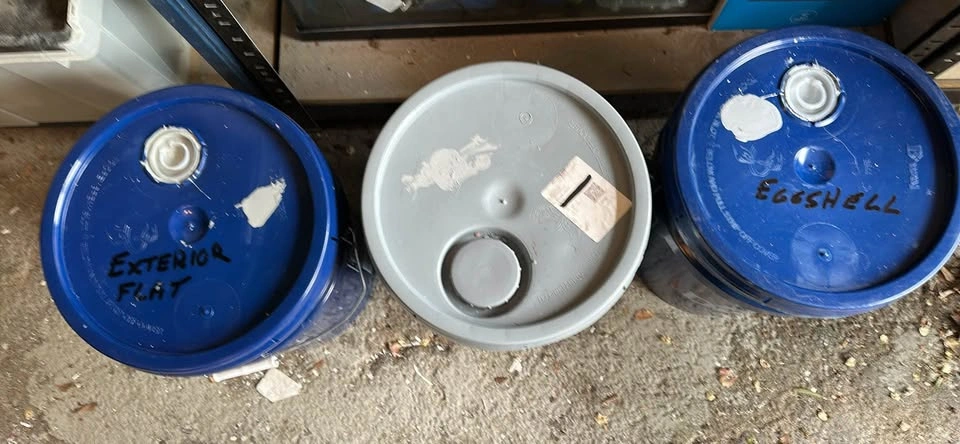 3 New Full Pails Latex Grey Paint - $150 for 3 or $55 ea. - photo 2