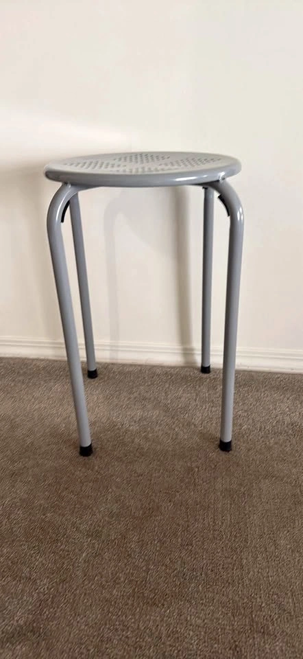 Grey Metal stool