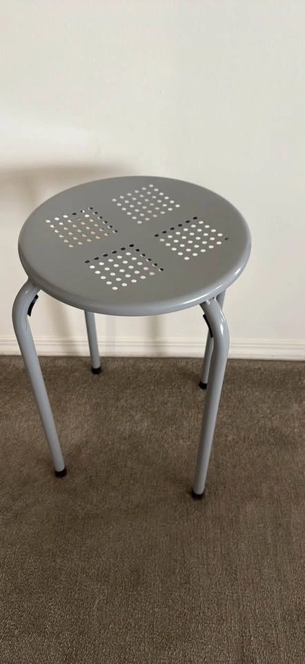 Grey Metal stool - photo 3