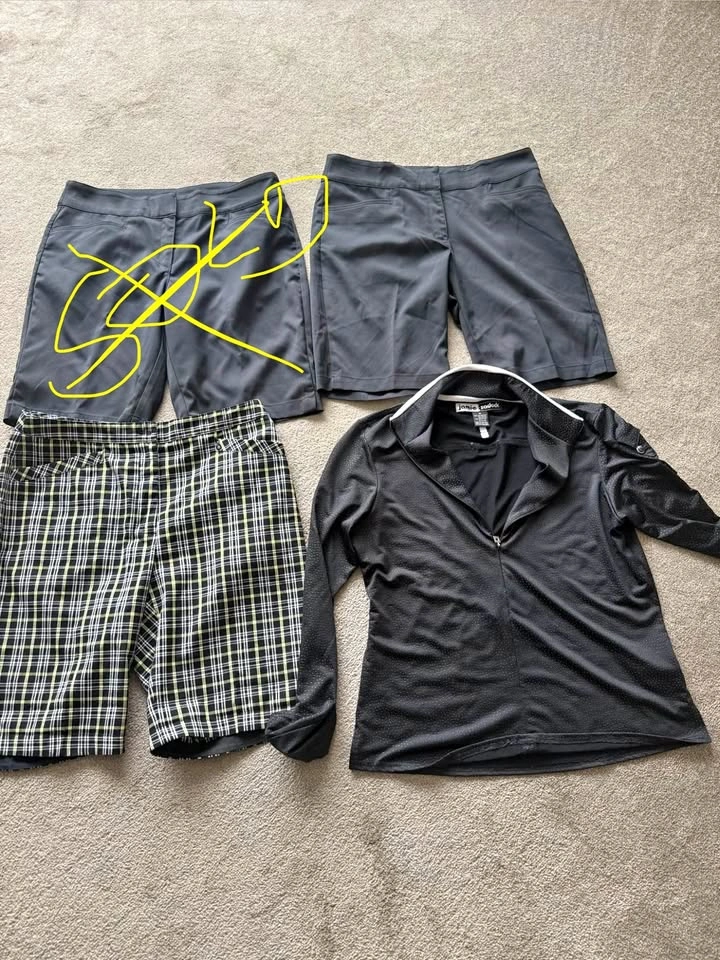 Golf shorts and top