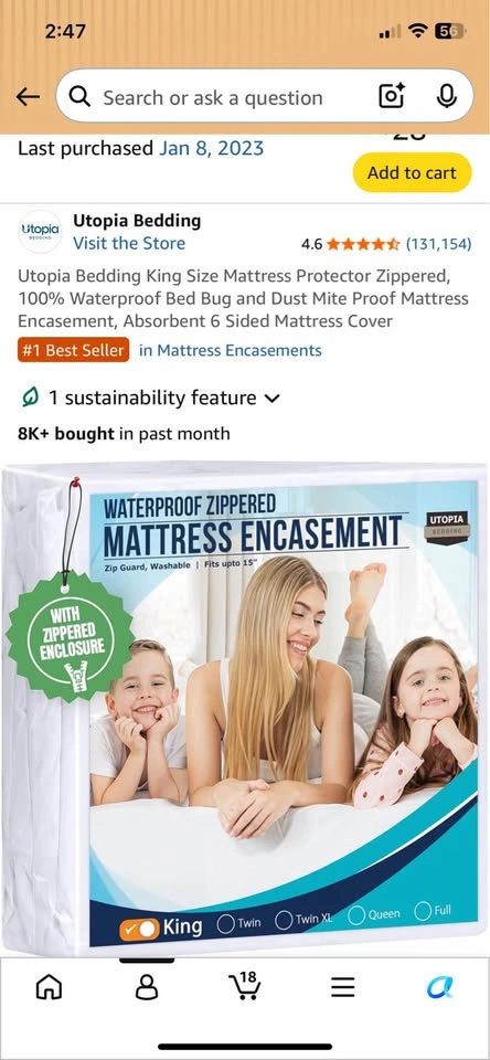 Free King Sized Zinus Mattress and Bed Frame - photo 3