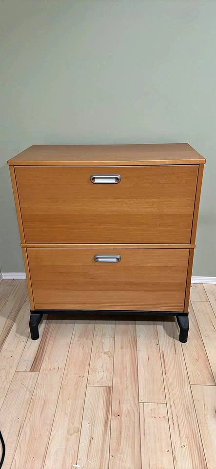 IKEA 2 Drawer Wood Grain Lateral Filing Cabinet
